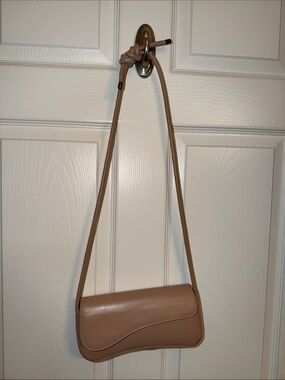 Classic Taupe Shoulder Bag - Unbranded